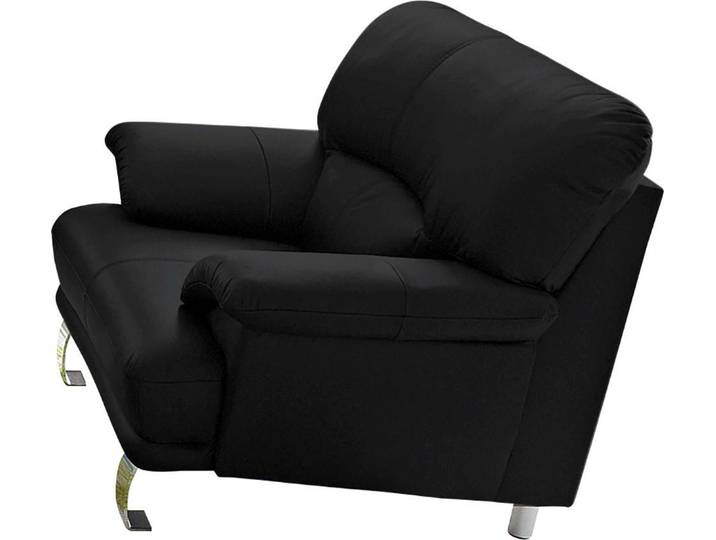 TRENDMANUFAKTUR Sessel Cecilia, Loungesessel im italienischen Design, hoher Sitzkomfort, bequeme Armlehnen und Rückenverarbeitung, attraktiver Metallfuß