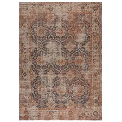 Jute-Teppich Orient Rot-Blau 200 x 290 cm - WENSLEY   Kadima Design