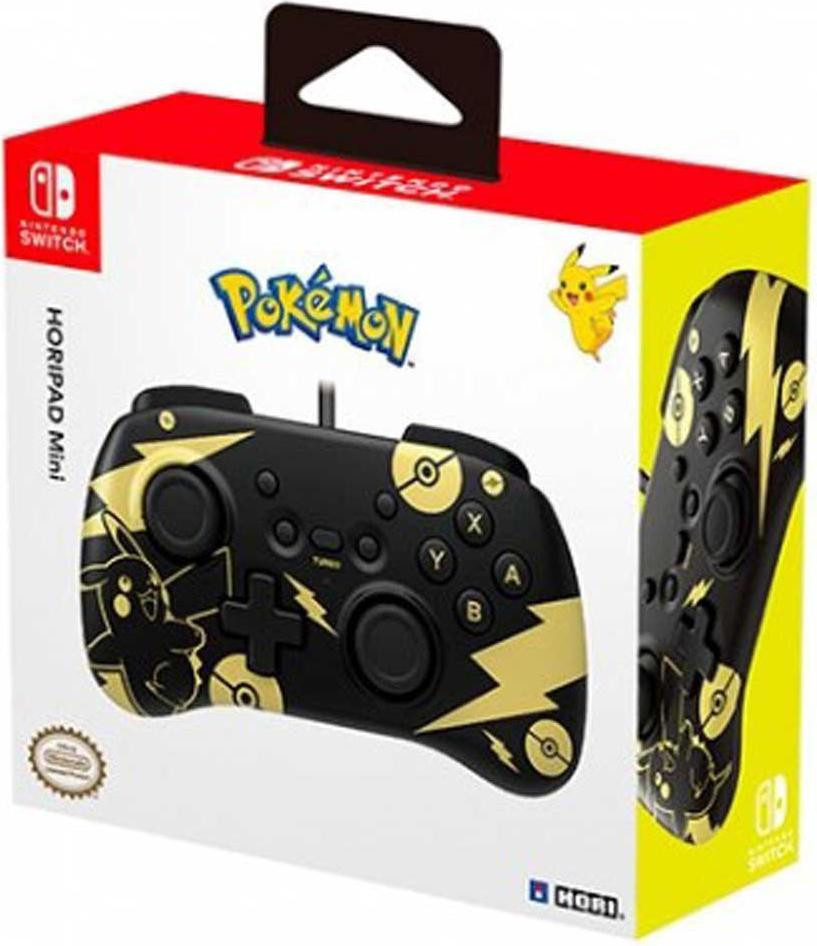 Hori Mini Pokémon Pikachu Horipad, zwart, gouden editie