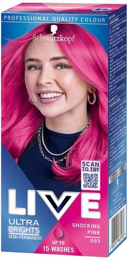 LIVE - Ultra Brights Semi-Permanente Coloration, One Size, Shocking Pink