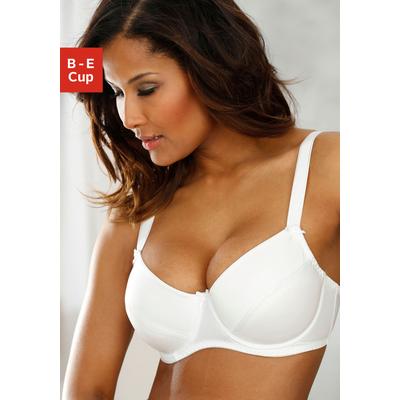 Push-up-BH NUANCE BY LASCANA "BH mit Bügel, Schalen-BH", Damen, Gr. 115, Cup C, weiß, Microtouch, Obermaterial: 88% Polyamid, 12% Elasthan, BHs Push-up-BH, mit herausnehmbaren Kissen, Dessous