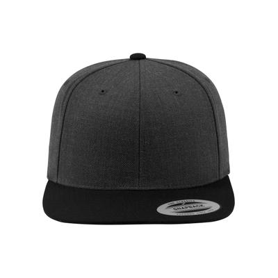 Flex Cap FLEXFIT "Flexfit Unisex Classic Snapback 2-Tone", Gr. onesize, schwarz-weiß (charcoal, schwarz), 80% Polyacryl, 20% Wolle, unifarben, Caps