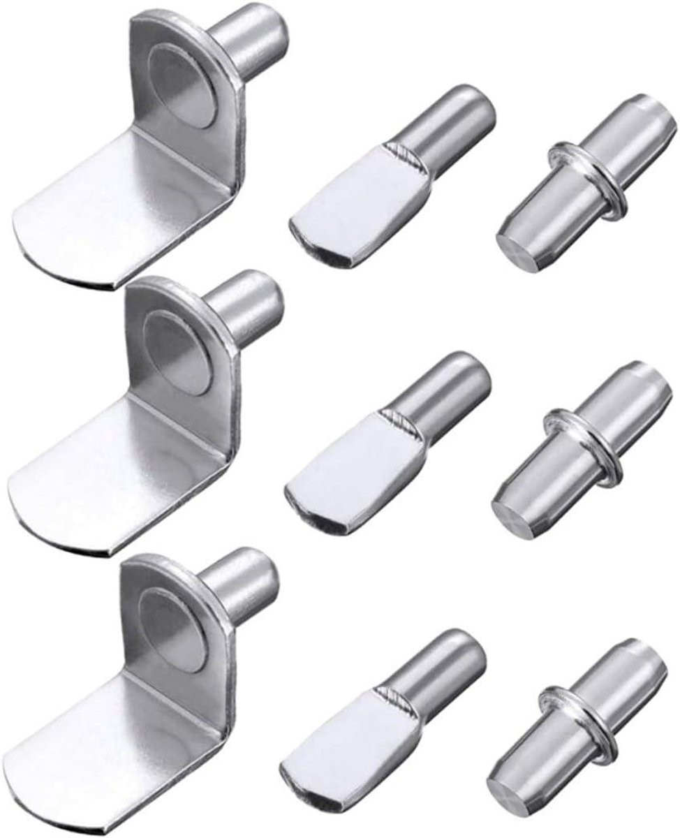 Set van 60 stevige metalen plankbeugels in zilver voor het ophangen van planken