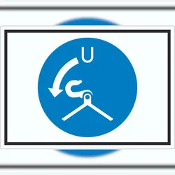 HB-Druck Fallen lösen beim Aussetzvorgang Symbol Aufkleber A6 (105x148mm)