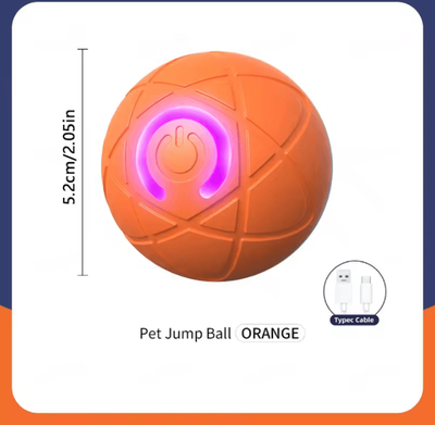 Uplift Curations USB Rechargeable Interactive Moving Pet Toy Ball Electronic Bouncing Toy For Dogs & Cats orange Lw