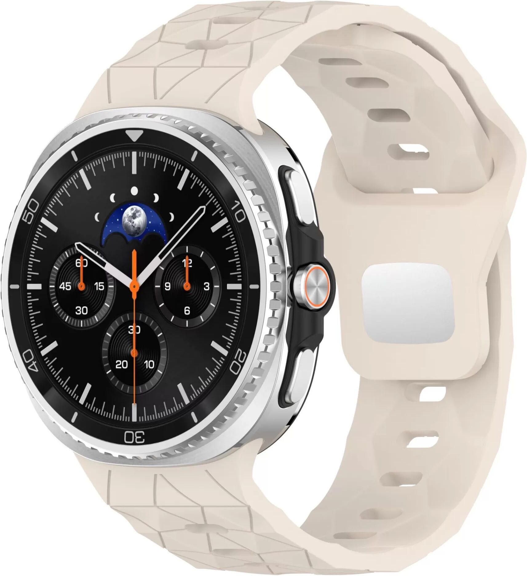 INF Fußballtextur Silikonarmband kompatibel mit Samsung Galaxy Watch8/Watch8 Classic Sternenlicht