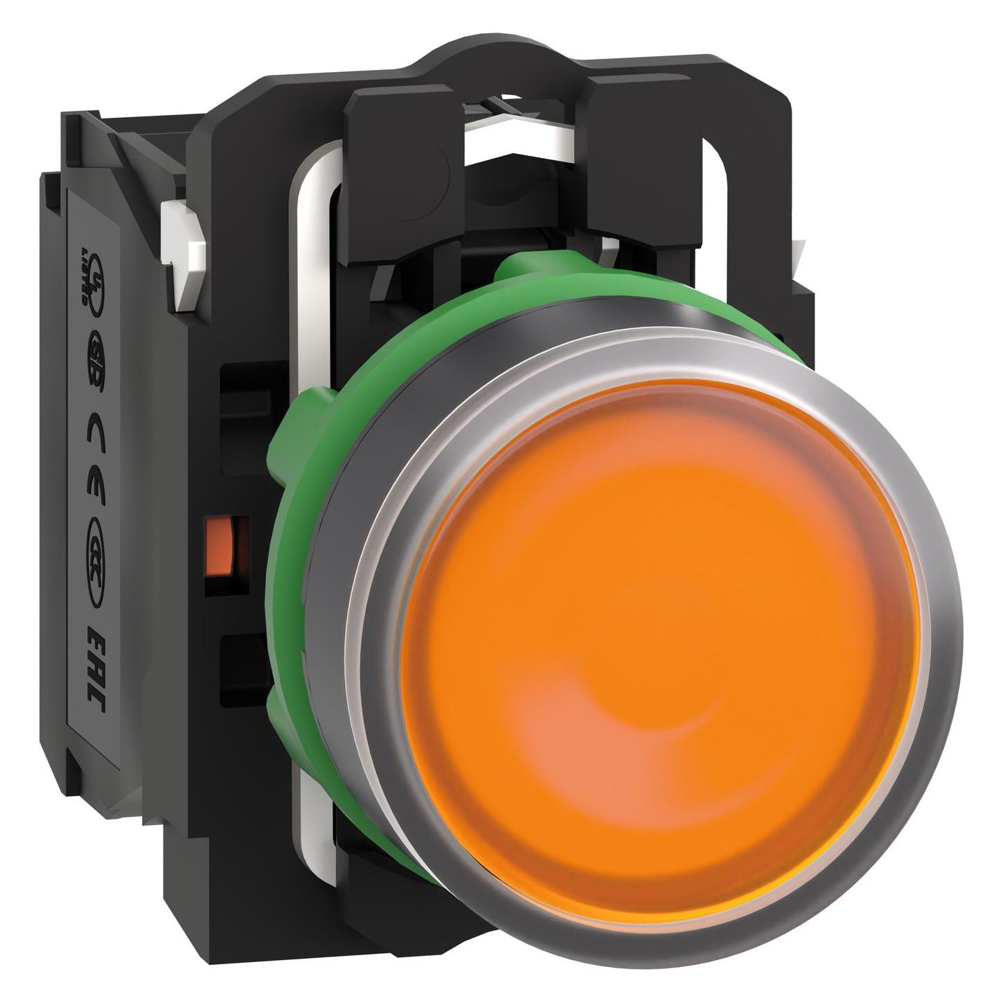 Schneider Electric Ill Pushbutton Round Yellow 1NO/1NC 220V (XB5AW35M5)