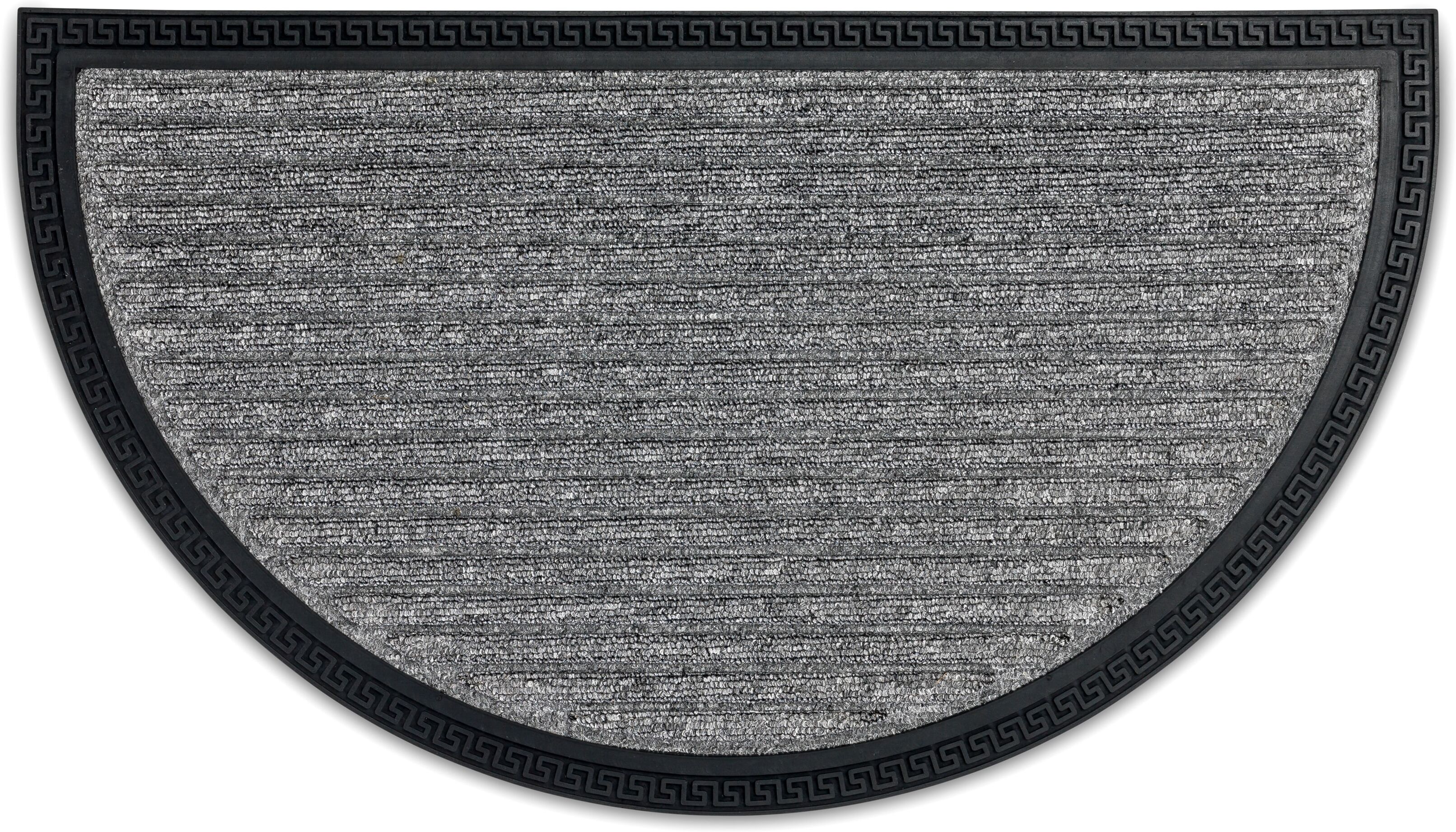 Fussmatte ASTRA "Border Star 1", silber, B:40cm H:8mm L:70cm, Gummi, Kunstfaser, Teppiche, Fussmatte, Schmutzfangmatte, In -und Outdoor geeignet silber B : 40cm 1 Stk., 8mm, L: 70cm