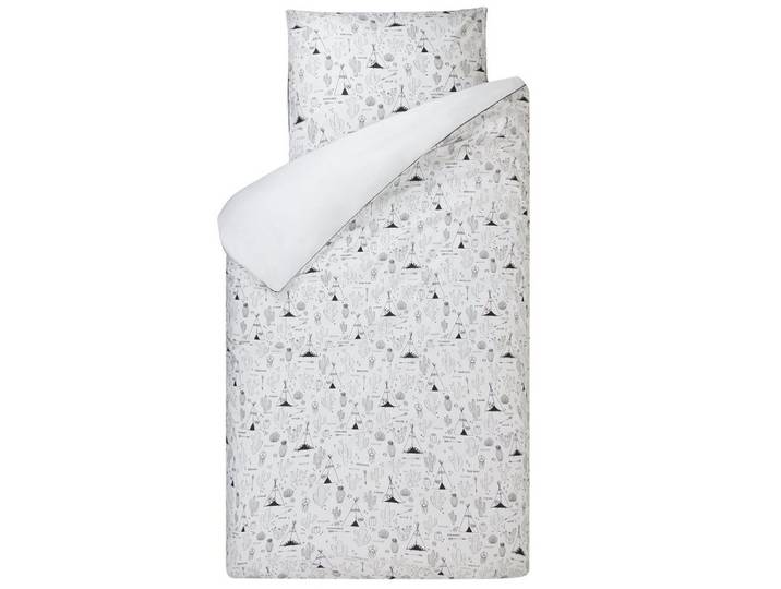 Bink Bedding Kinderbettwäsche Bettwäsche Tipis schwarz auf weiß 135 x 200, 100% Baumwolle