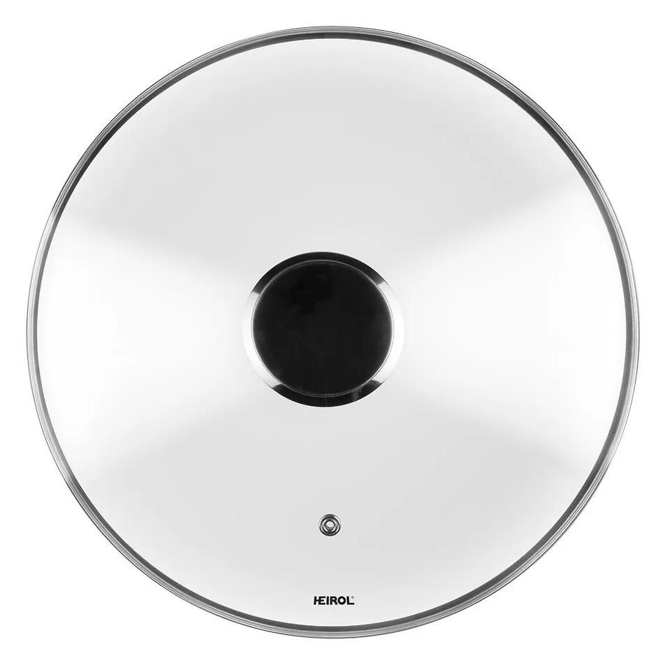 Heirol 24 cm Glass lid with steel knob (24 cm, Glas, Metall) (65589425)