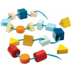 Plantoys Fädelspiel Geo Formen Unit Link Serie