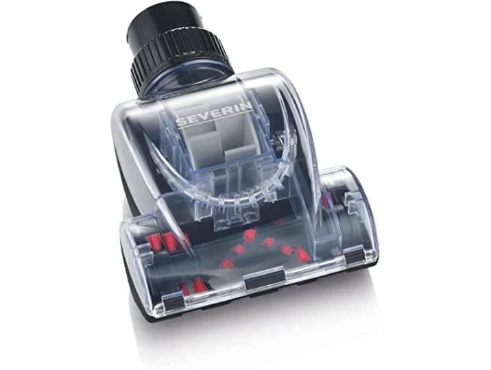 SEVERIN Mini-Turbobürste für Bodenstaubsauger, Mini-Turbobürstenaufsatz, Ideal zur Tiefenreinigung von Polstern und Matratzen, Inklusive 2 Reduzierhülsen, Schwarz, TB 7215
