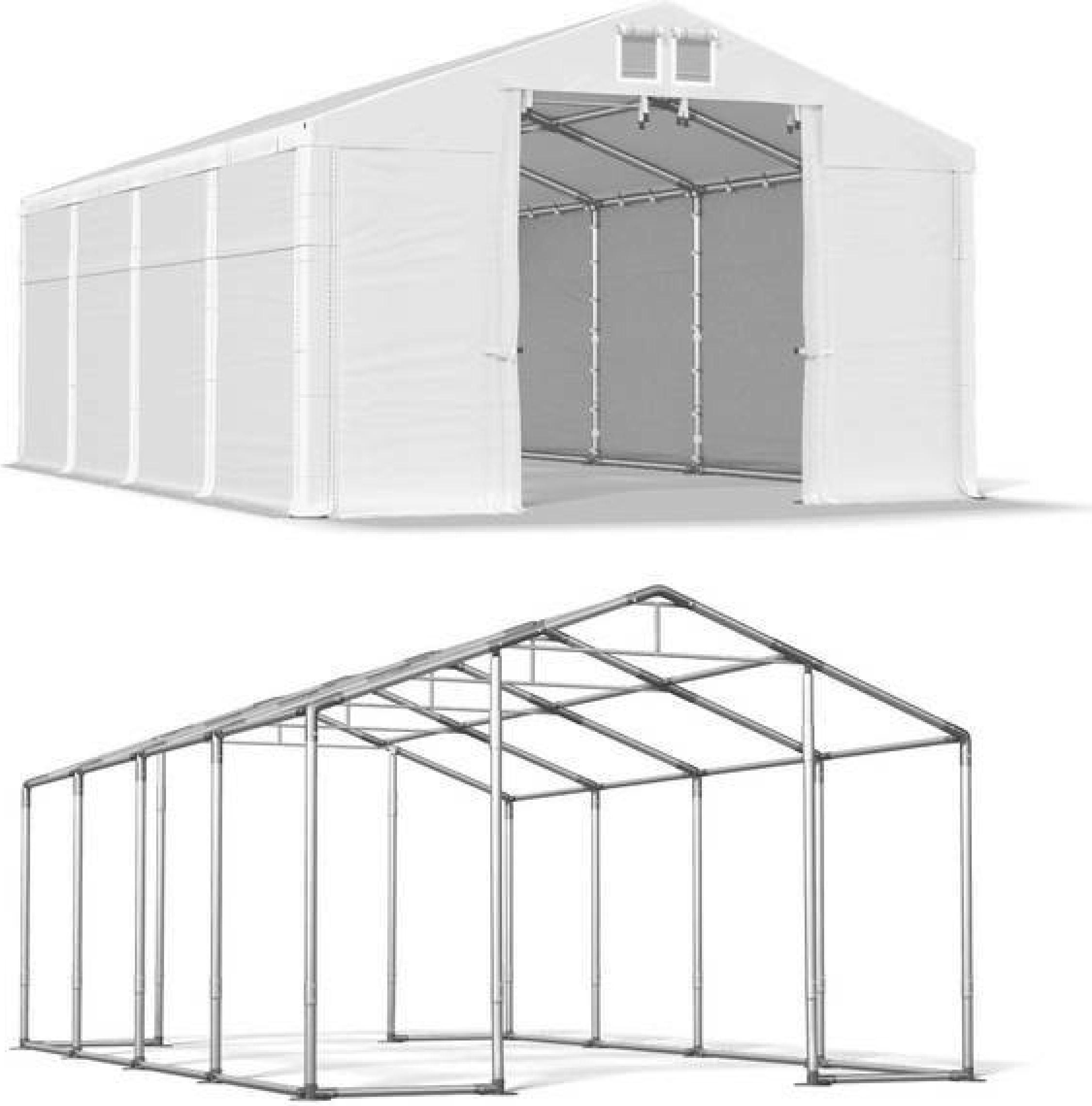 6x8 White Magazine Zelt WINTER MSD