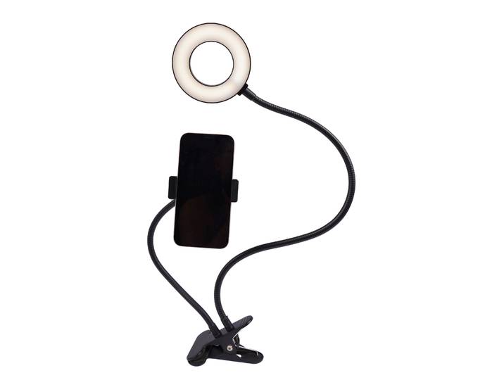 LED Selfie Ringlicht mit Tischklemme