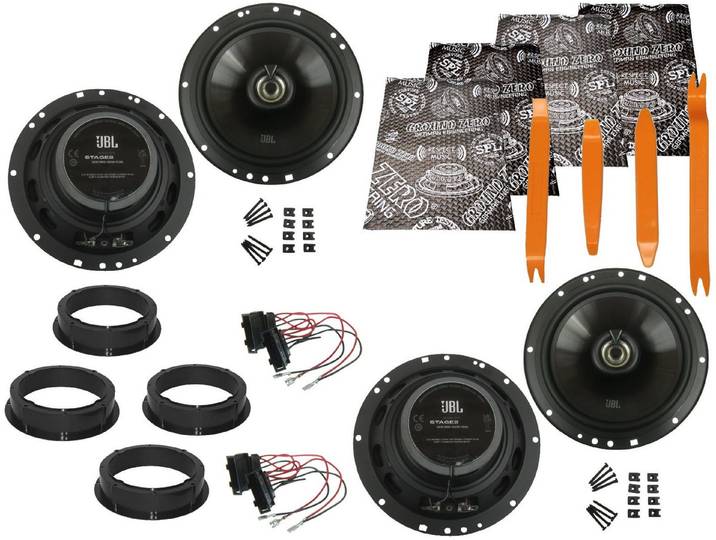 DSX JBL Boxen für Seat Ateca Bj 16-22 Tür vorne hinten Bügel Matten Auto-Lautsprecher (120 W)