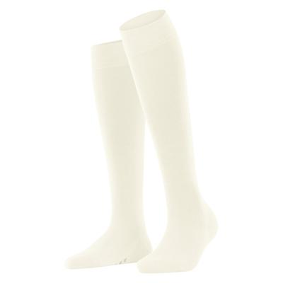 Kniestrümpfe FALKE "Softmerino", Damen, Gr. 37-38, weiß (2040, off, weiß), Materialmix, unifarben, Socken Kniestrümpfe, mit feinem Maschenbild, atmungsaktiv, temperaturausgleichend