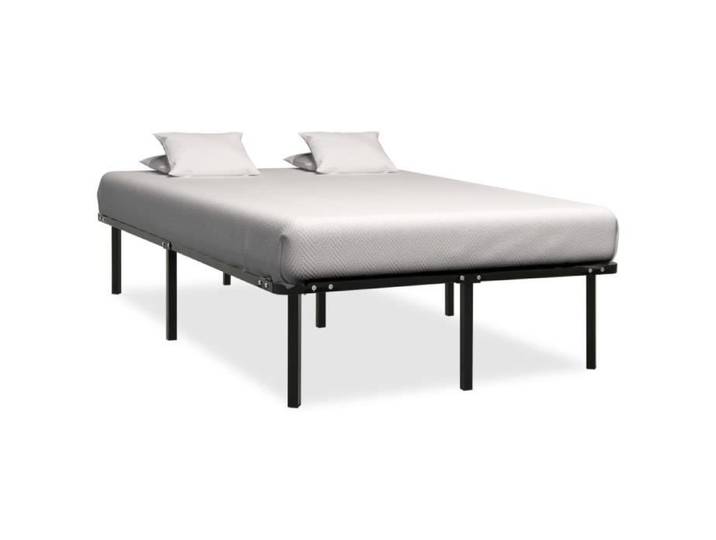 Cadre de lit sans matelas noir métal 120x200 cm 284680