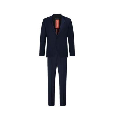 Anzug BENVENUTO. "BENVENUTO. Anzug", Herren, Gr. 54, N-Gr, blau (navy), Obermaterial: 53% Polyester PES. 43% Wolle WO. 4% Elasthan EL., uni, Anzüge, in Modern Fit Super Stretch