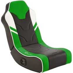 X Rocker Shadow 2.0 Floor Rocker Gaming-Bodensessel für Kinder & Jugendliche mit Audiosystem - schwarz/grün