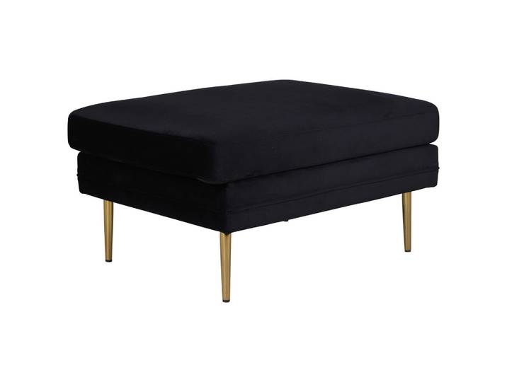 Livetastic Hocker, Schwarz, Gold, Metall, rechteckig, 90x49x70 cm, Wohnzimmer, Hocker, Sitzhocker