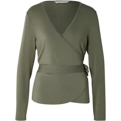 Tchibo - Loungewear Wickeloberteil - Damen - Gr. M - khaki