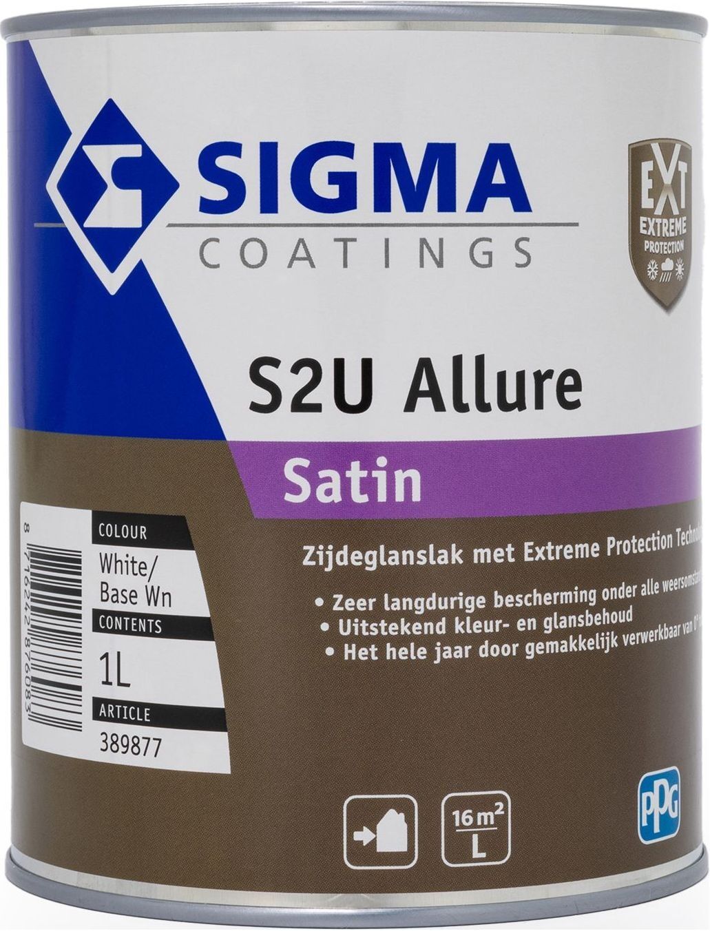 Sigma S2U Allure Satin - 2,5 Liter - Kleur   8716242876137   Verf