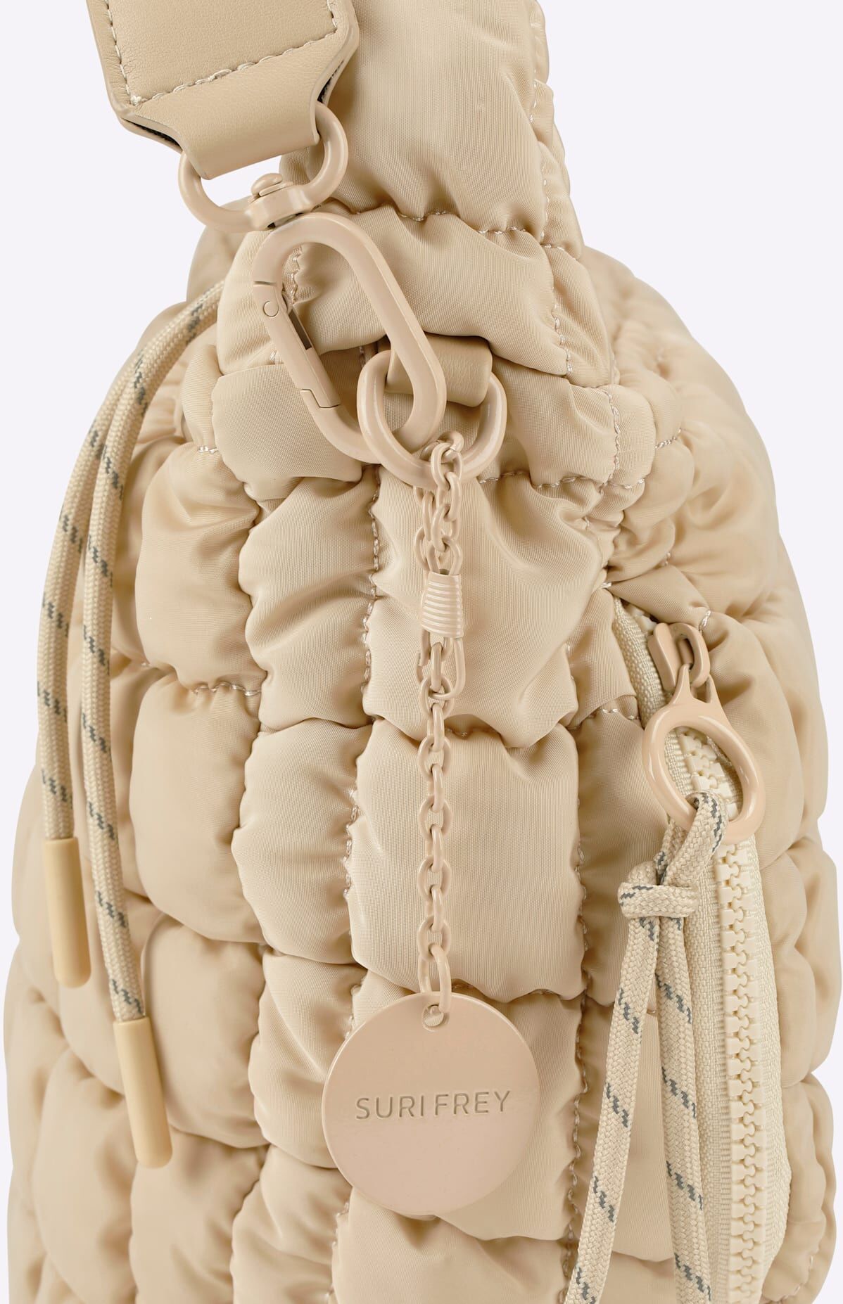 Handtasche HEINE, Damen, Gr. B/H/T: 35cm x 23cm x 8cm, beige (champagner), Kunstfaser, Kunststoff, Polyester, unifarben, Taschen Handtasche champagner B/H/T: 35cm x 23cm x 8cm