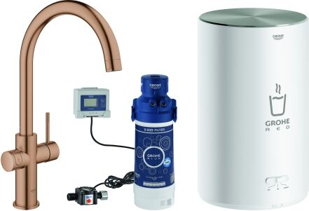 Grohe Red mitigeur d'évier 30083DL1 warm sunset brossé, taille M, avec chaudière