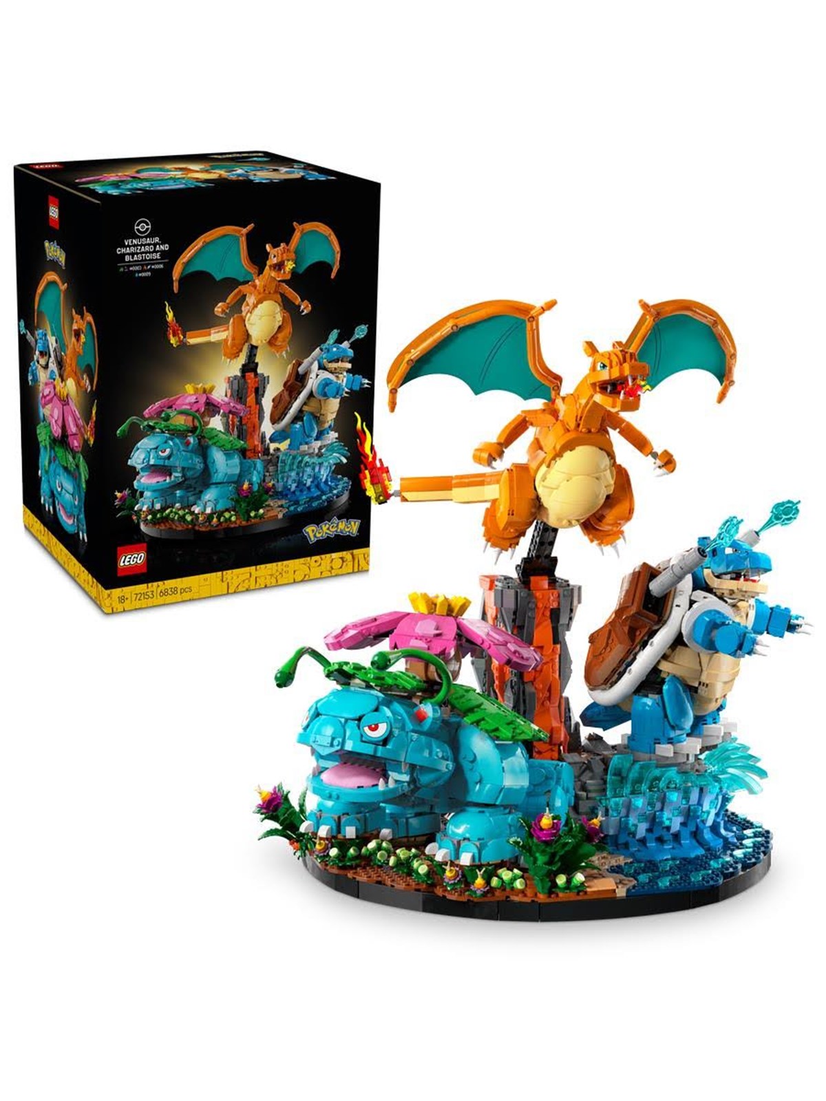 LEGO Pokémon 72153 Bisaflor, Glurak und Turtok