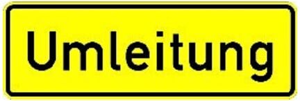 VKZ.457.1, 1050x350mm Umleitungsankündigung RAL-Gütezeichen Folie RA2 ; ADCO (4251783606453)