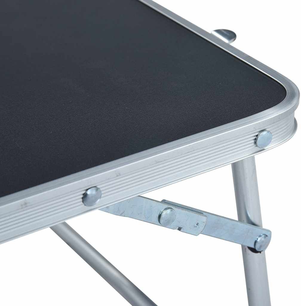 vidaXL Table pliable de camping Gris Aluminium 60x40 cm