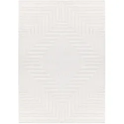 TEPPICH Kurzflor ILLER in Creme, mit 3D-Design, 120 x 170 cm