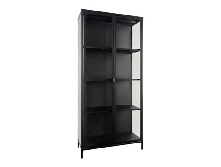House Nordic Vitrine Schrank Brisbane Schwarz Groß