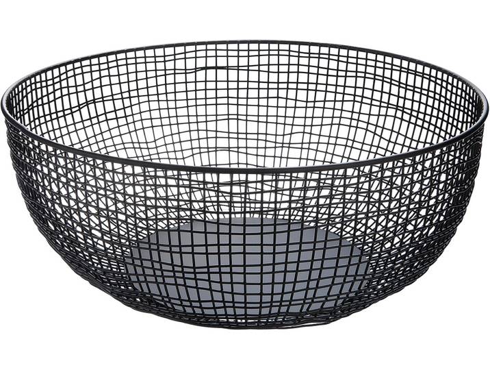Schale CASABLANCA BY GILDE Deko-Schale Welding , schwarz, B:30cm H:11,5cm T:30cm Ø:30cm, Metall, Schüsseln, Schale