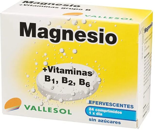 Vallesol MAGNÉSIO + VITAMINAS DO GRUPO B 24 Tabs Laranja.