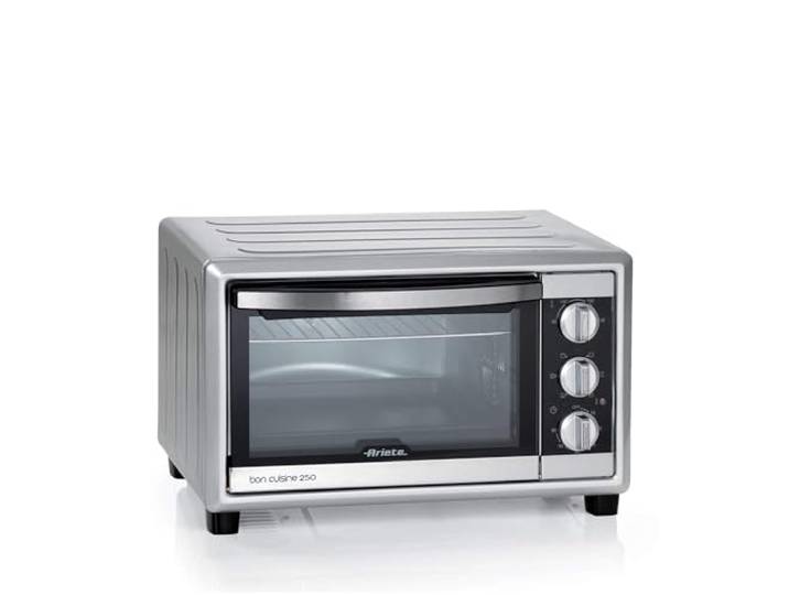 Ariete 984 Bon Cuisine 250 - Four électrique ventilé\, 25 Litres\, 1500W\, 6 positions de cuisson\, Minuterie 60'\, Argent