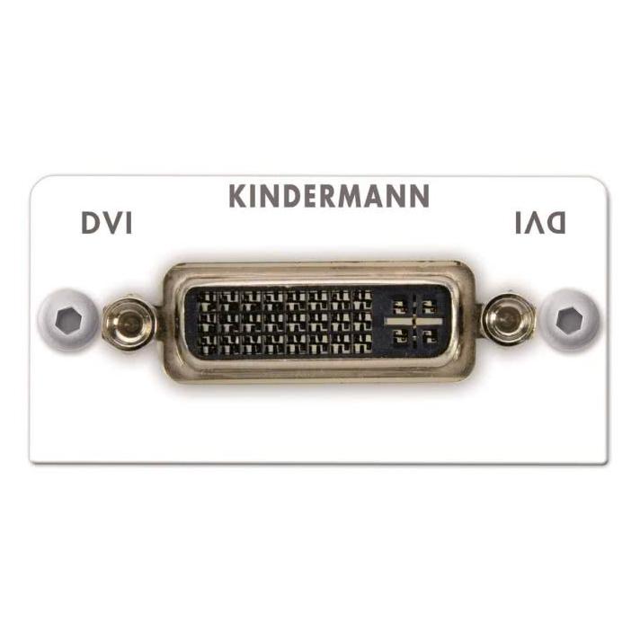 Kindermann DVI-Anschlussblende weiss 7444AZA502 50x50 1/2 mit Kabelpeitsche (0.24 m) (7444AZA502)