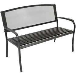 Gartenbank Terrassenbank aus Metall 121 cm breit