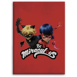 COFI 1453 Miraculous Ladybug Decke – Flauschige Fleece Kuscheldecke für Mädchen