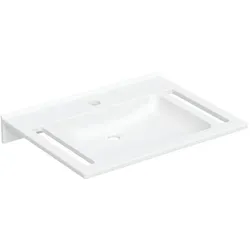 Geberit Publica Waschtisch 402170016 70 x 55 cm, mit Hahnloch, ohne Überlauf, mit Ausschnitten, barrierefrei, weiß-alpin