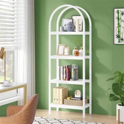 DEVERA "71"" Farmhouse Arched Bookshelf"
