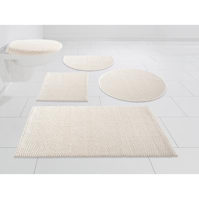 Badematte OTTO HOME "Dalia, Badvorleger, Badezimmer Teppich" Gr. 5, beige (natur), H:4mm, Baumwolle, Badematten, Badematte, Baumwolle, Badteppich, Badematten auch als 2-teiliges Set erhältlich
