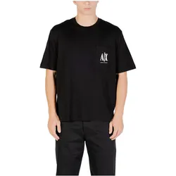 Armani Exchange, Herren, Sportshirt, Black Cotton Sportswear (L), Schwarz