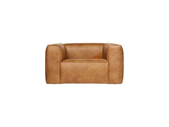 Designsessel „Beann“ aus recyceltem Leder Cognac De Eekhoorn