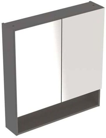 Geberit Renova Plan Spiegelschrank 502365JK1 58,8 cm, lava, lackiert matt, mit 2 Türen