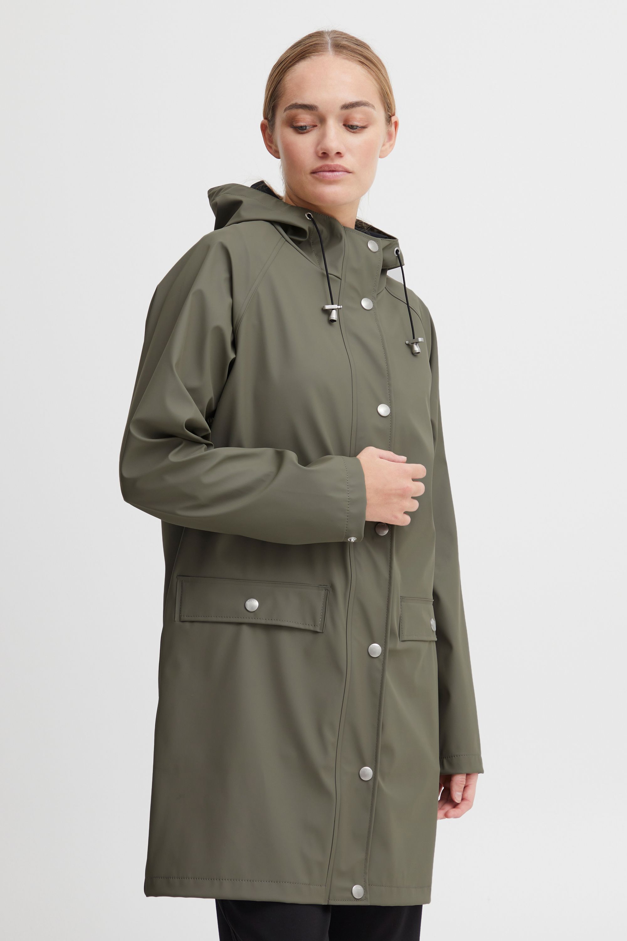 Windbreaker OXMO "Windbreaker OXTanne", Damen, Gr. L, grün (dusty olive), Obermaterial: 100% Polyester PES., Jacken Windbreaker