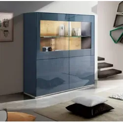 Modena-living von Munari Highboard in Dunkelgrau/ Asteiche