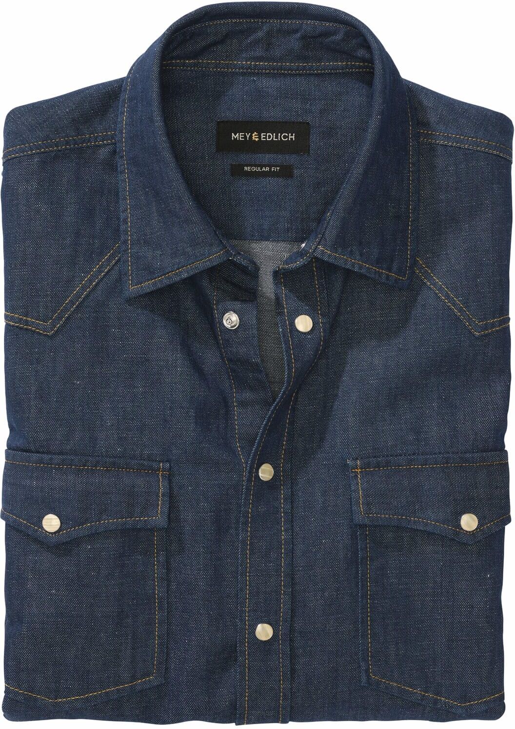 Mey & Edlich Rohes Westernhemd Blau 43