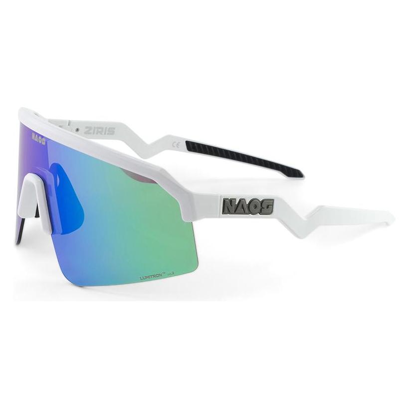 Naos Ziris Sportbrille (glanzweiss, Gruene Akzente) (67291079)