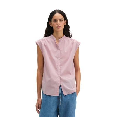 Blusentop MARC O'POLO "aus Baumwoll-Chambray", Damen, Gr. 38, rosa (mild rose), Obermaterial: 100% Baumwolle, unifarben, loose fit normal, normaler Saum, Blusen Blusentop